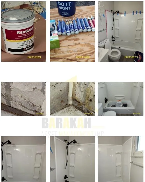 Bathtub surround and plumbing repair reference photographs