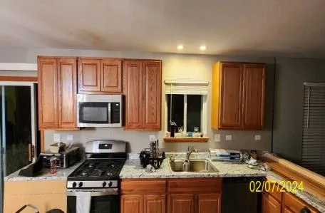 Kitchen improvement work from the supplied portfolio